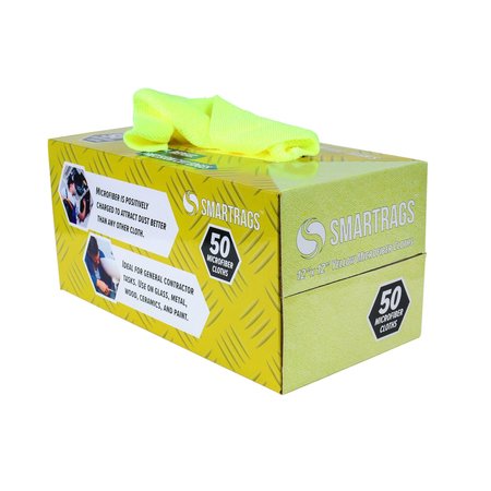 Smart Rags Box Microfiber Rags Yellow, 50PK M950Y